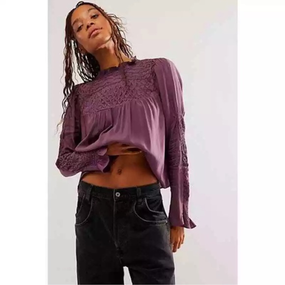 ❤️ NWT! Free People ‘Smocked in Time’ Pullover Top - Picture 7 of 7
